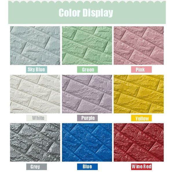 TERMURAH [ PAKET 10 LEMBAR ] Wallpaper 3D Foam Batu Bata / Sticker Dinding Timbul-1