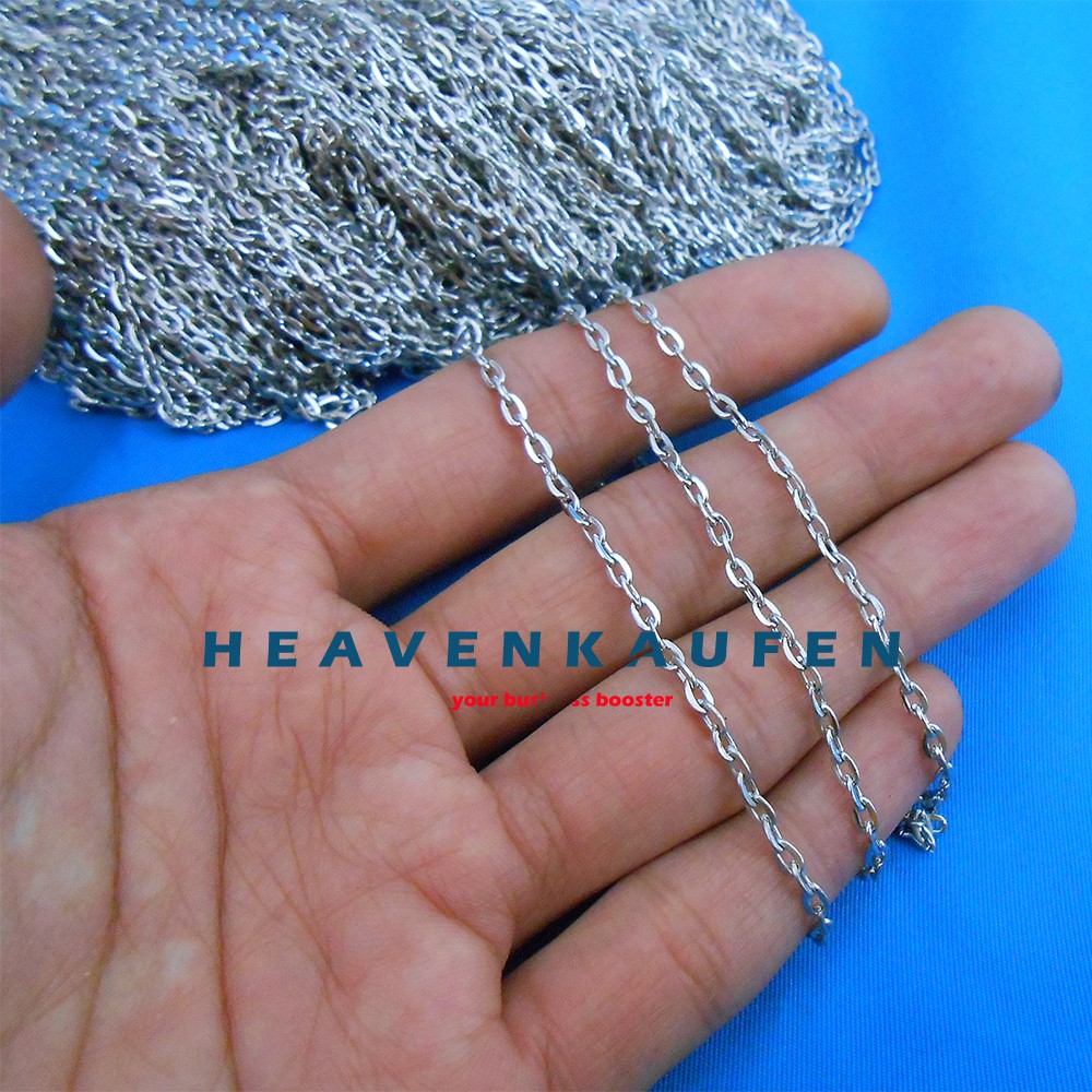 Rantai Silver Sangat Kecil Lebar 2 mm Untuk Rantai Craft Dll Harga Per Meter