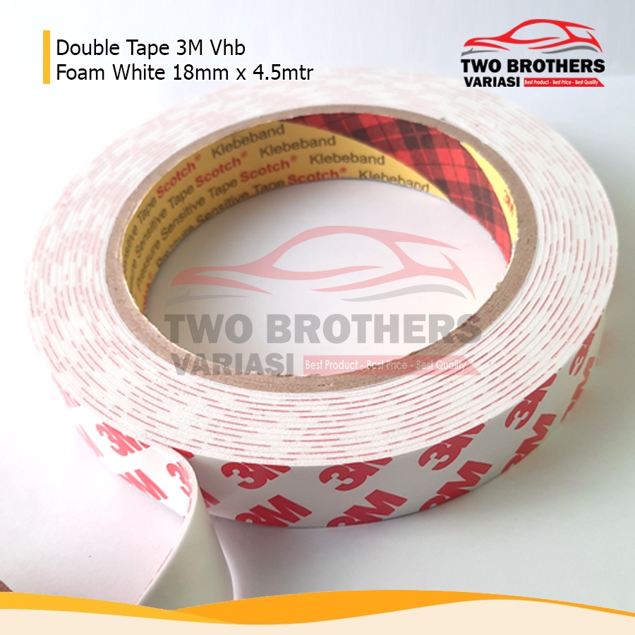 Double tape 3M foam White 18mm x 4mtr