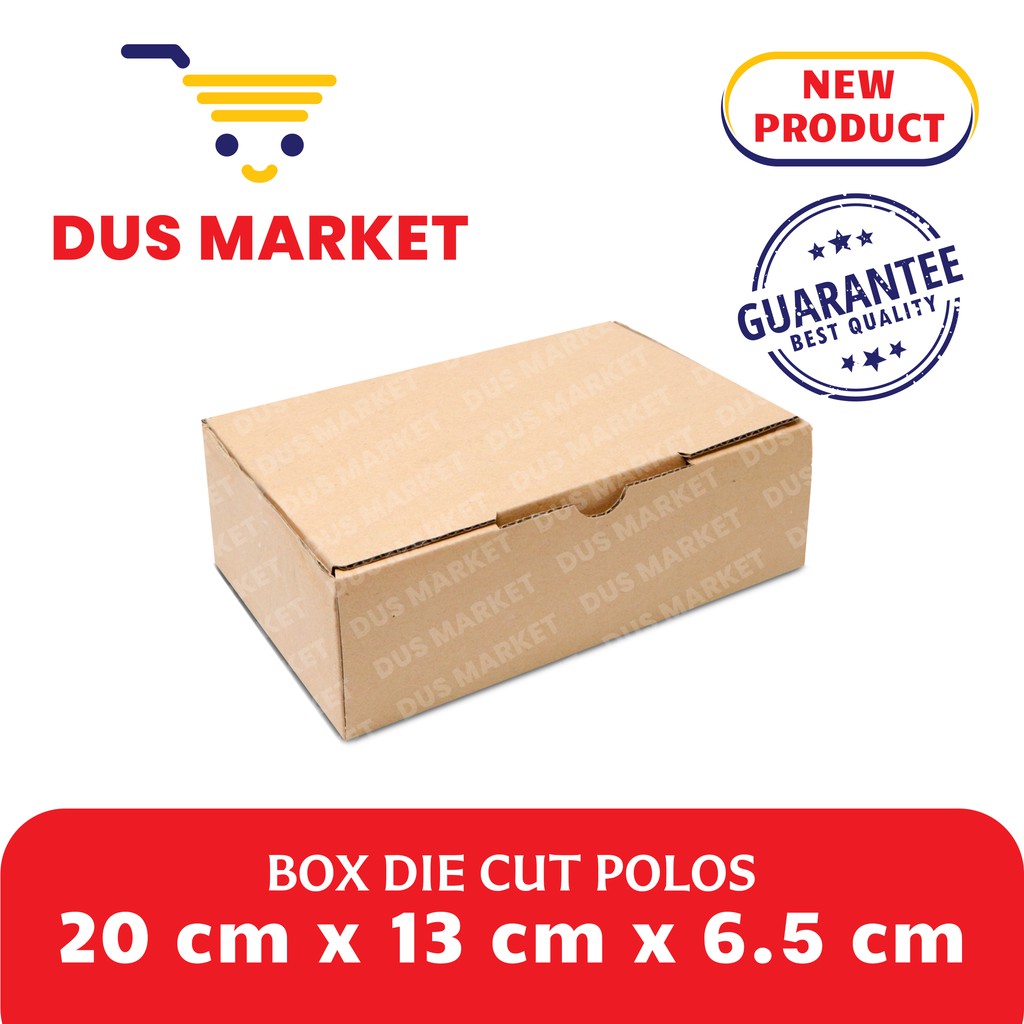 

Kardus Box Karton Die Cut 20x13x6.5 Polos - Baru - Murah