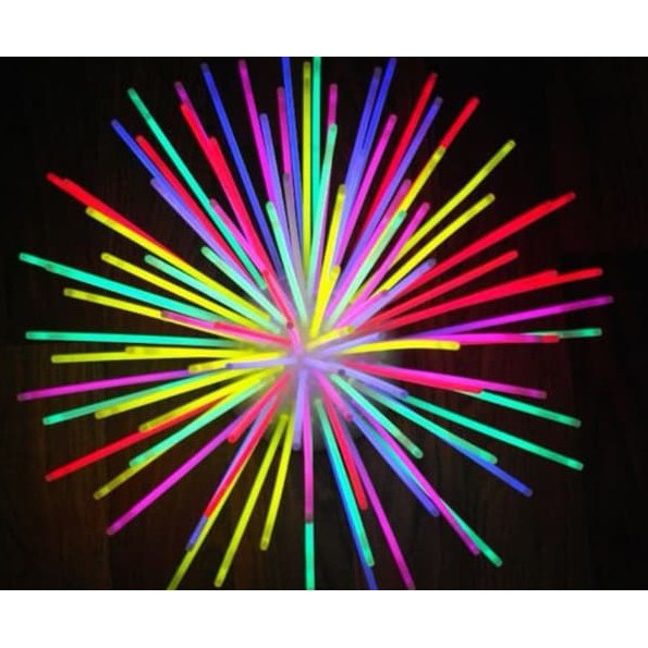 HS Glow Stick Light Gelang Stik Glowstick Glowstik Pesta Konser 100 pcs