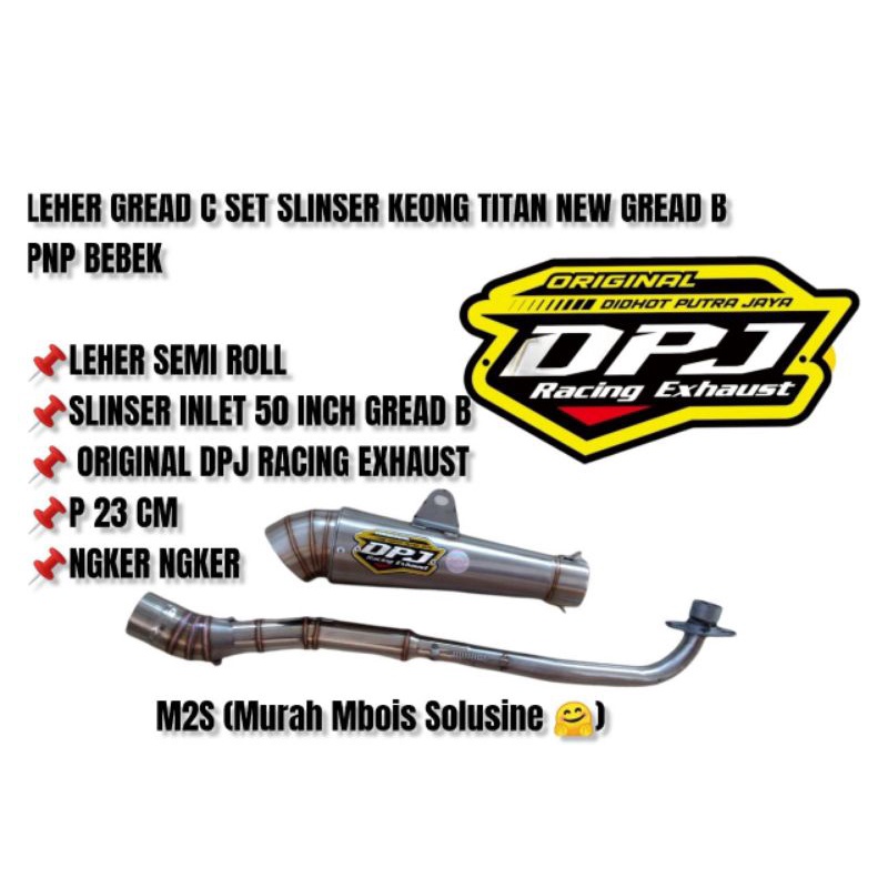 knalpot DPJ ORIGINAL sett slincer keong Titan new gread B