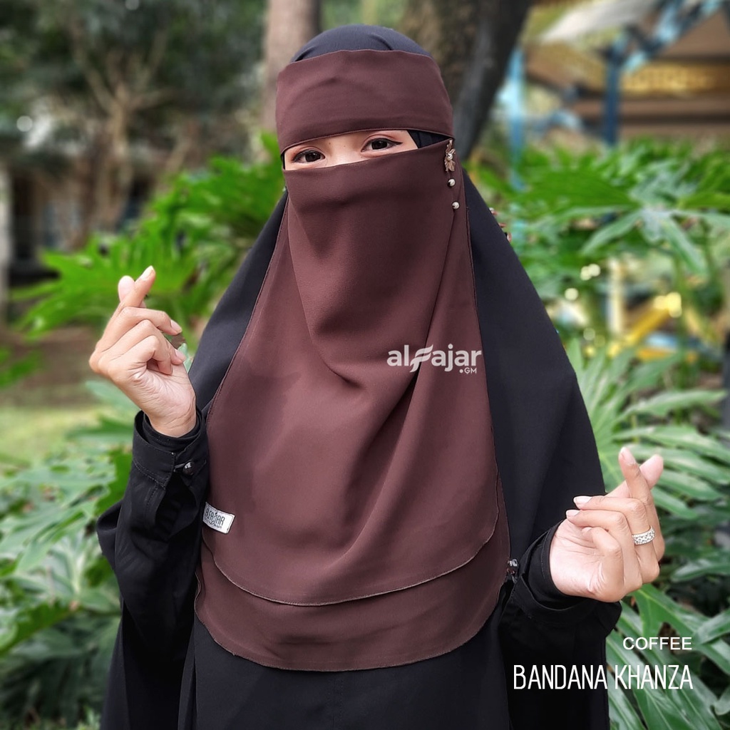 CADAR NIQOB BANDANA Dua Layer Sifon Ceruty Khanza by Alfajar