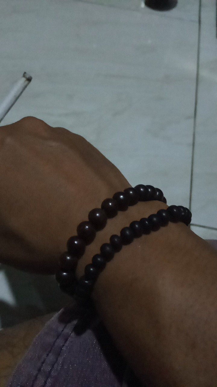 Gelang Kayu Galih Asem Gali Asem Ukuran 7mm Bukan Kayu Liwung Kelor Hitam Setigi Nibung