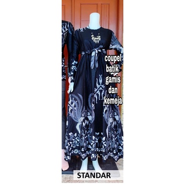 Batik Aira - Batik Couple Gamis Kemeja Rantai Ijo-Gamis 5 standar
