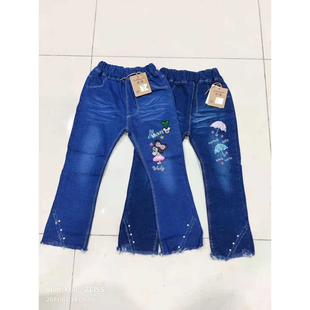 CELANA JEANS ANAK PEREMPUAN IMPORT / JEANS ANAK CEWEK IMPORT USIA 3 TAHUN- 7 TAHUN 2 MODEL BARU R114