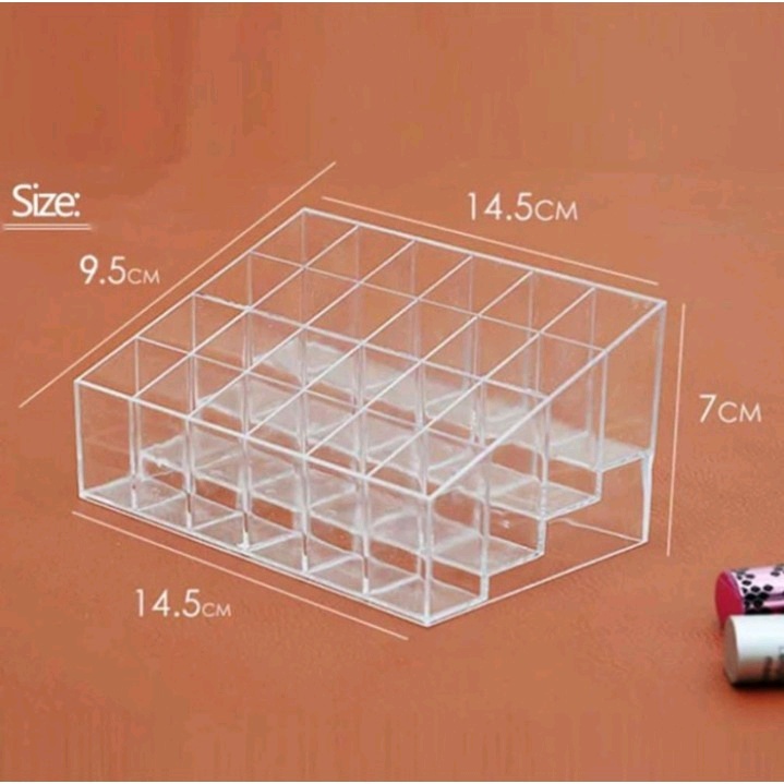 Rak Kosmetik Tempat Lipstik Kutek Multifungsi desktop storage Make up Organizer Serbaguna Nail kuku