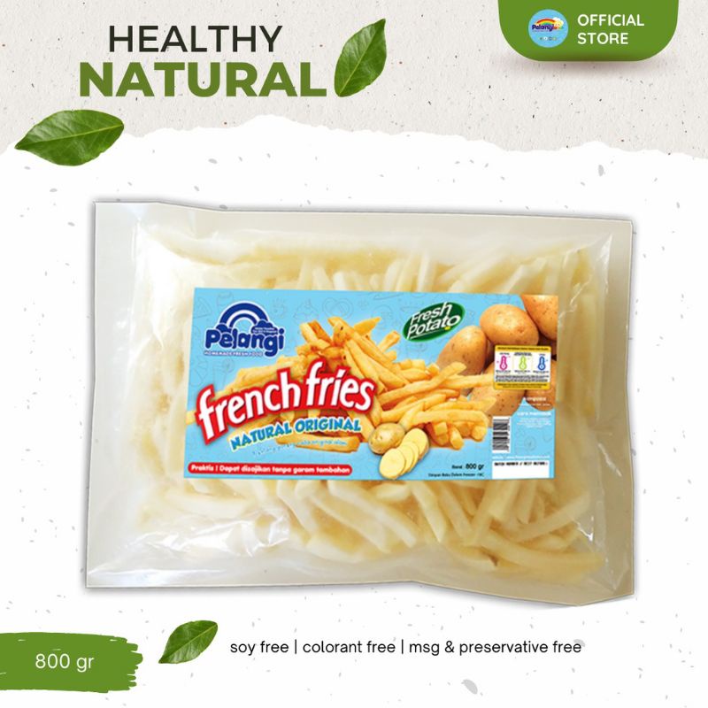 

Pelangi Anak Kentang French Fries Shoestring Natural Rasa Original Tanpa MSG Tanpa Pengawet Tanpa Tepung Halal Gurih Enak