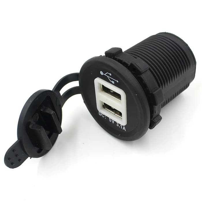 USB Charger Untuk Sepeda Motor Tahan Air 2 Port