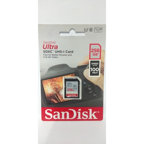 Sandisk SD CARD 256GB 100mb/s - SDCARD SDXC 256GB 100 mbps