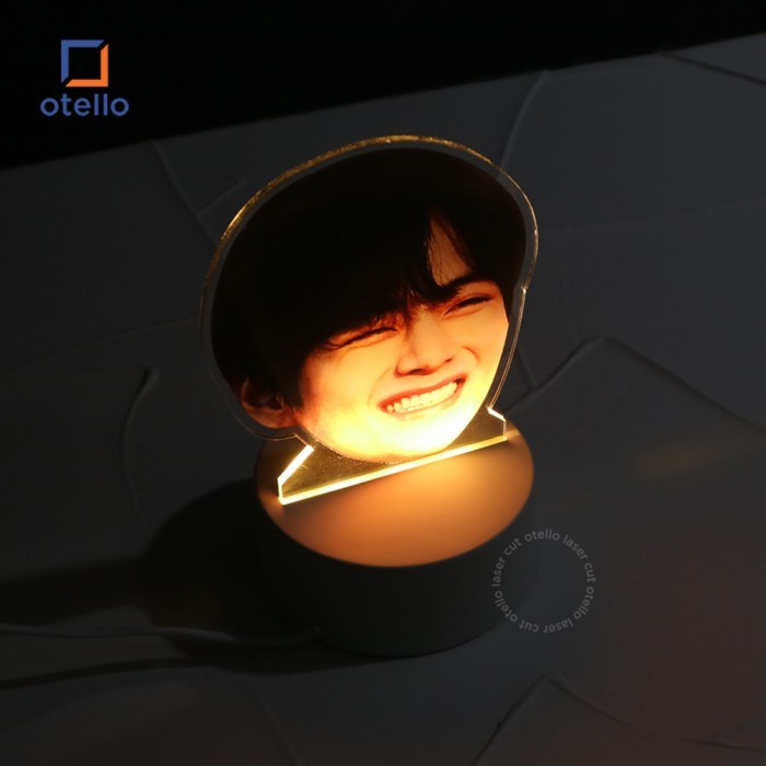 Custom Acrylic Night Lamp Face Muka Wajah Lampu Tidur LED Hias Akrilik Bisa Request Foto Gambar