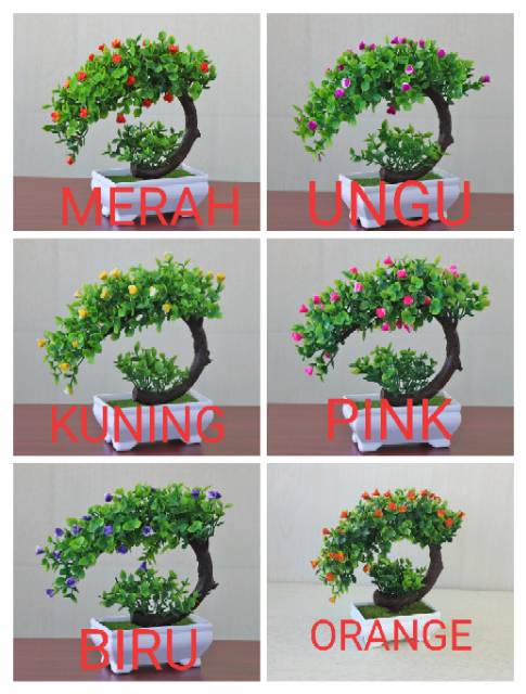 BOS844 BUNGA PLASTIK ARTIFICIA MOTIF BONSAI-1