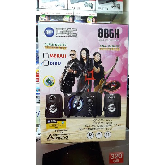 Unik Speaker 2 1 GMC 886 H  Murah