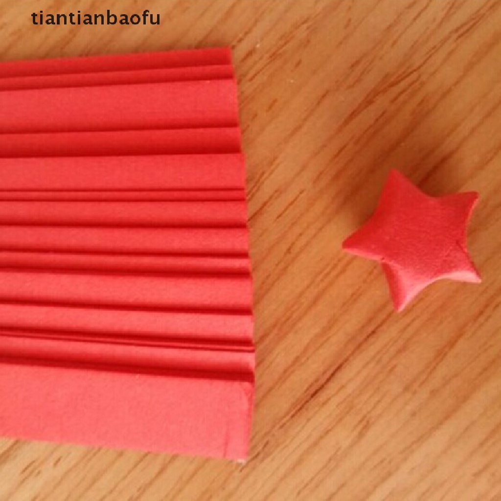 (Tianbaofu) Kertas Origami Lipat Bentuk Bintang Warna Warni