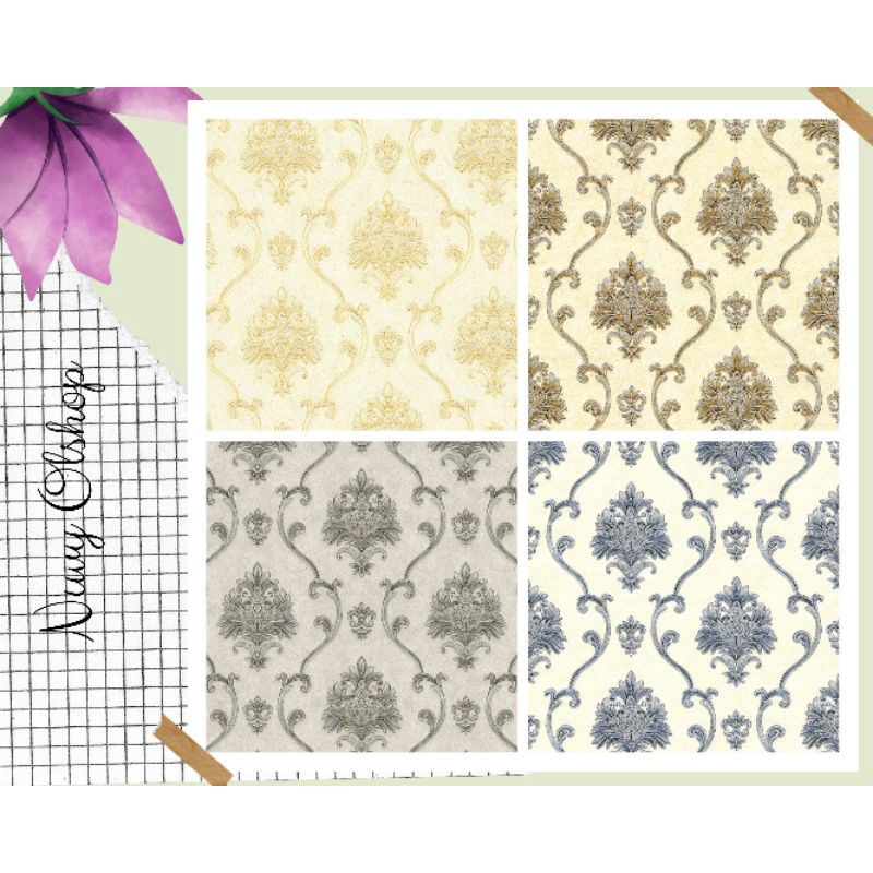 WALLPAPER DINDING MOTIF BATIK KLASIK