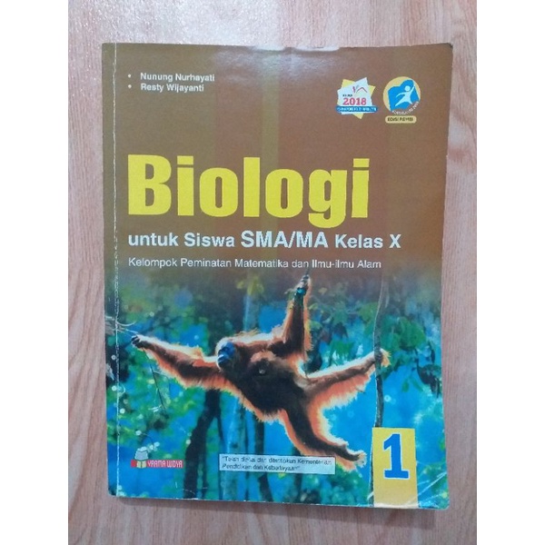 

BUKU BIOLOGI UNTUK SISWA SMA/MA KELAS X