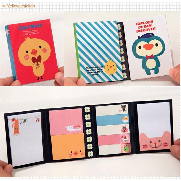 

SALE!!!TERLARIS!!! Stick Note Buku Lipat 4 Hello Animal MEMO & STICK NOTE