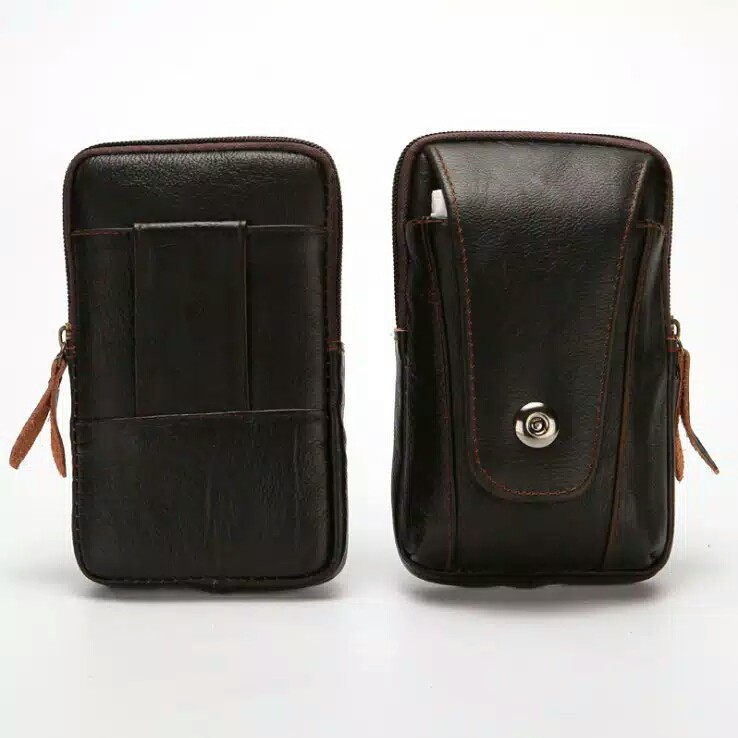 sarung hp kulit sapi tas pinggang asli ori
