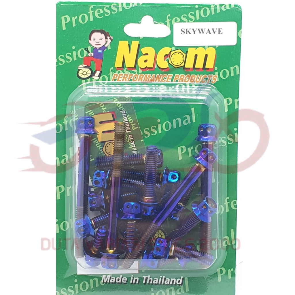 NACOM DV BAUT CVT SKYWAVE  ISI 18 PCS ( TIDAK TERMASUK BAUT FILTER OLI  )