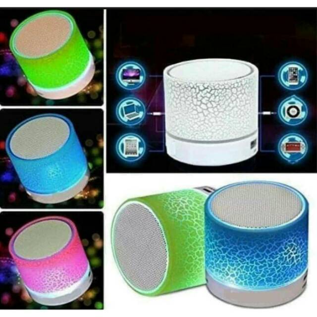 Speaker Mini Bluetooth S10 lampu Retak/lampu tidur