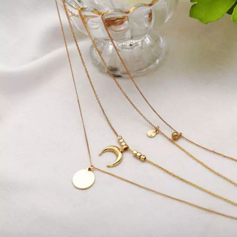 GOLD PLEATED LAYER CHAIN/KALUNG MEWAH