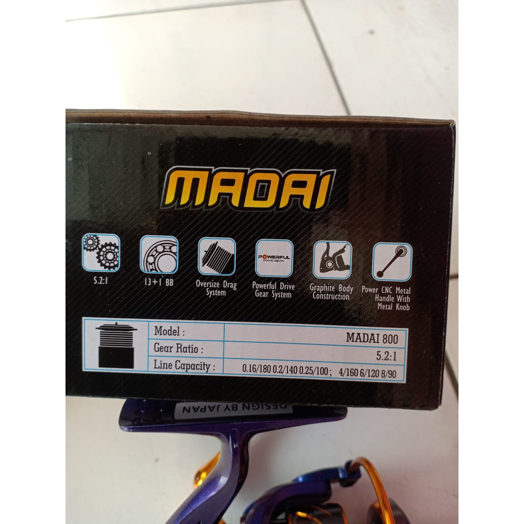 Reel Spinning Power Handle Indigo Madai 800 1000 2000 4000 14BB Metal Handle Omah Pancing Shop