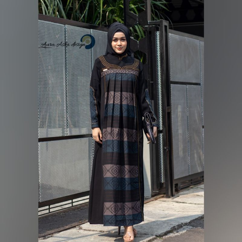 GAMIS WANITA MUSLIMAH NEW LYODRA DRESS V2 BY AURA AA DESIGN