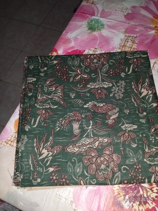 Batik Sogan Pekalongan Halus Mix Brokat Renda Rangrang Ori
