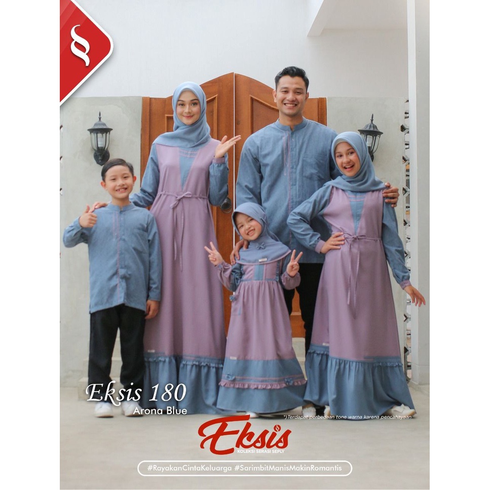 (SALE) SARIMBIT KELUARGA SEPLY EKSIS 180 ARONA BLUE ORIGINAL PREMIUM DRESS TERBARU 2022