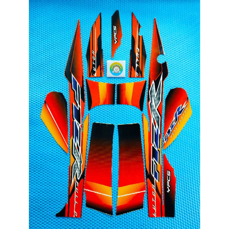 STRIPING STIKER YAMAHA FIZR FIZ R F1ZR 2003 HITAM ORANGE STICKER MOTOR YAMAHA FIZR TERLARIS TERBAIK