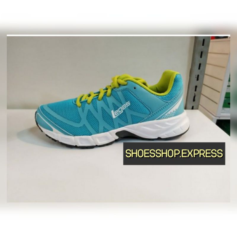Sepatu League Legas Lari Cewe Biru Evo La W Running Shoes Wanita Original
