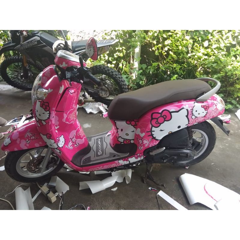 DECAL SCOOPY HELLO KITTY FULL BODY+ DASBOR+KNALPOT