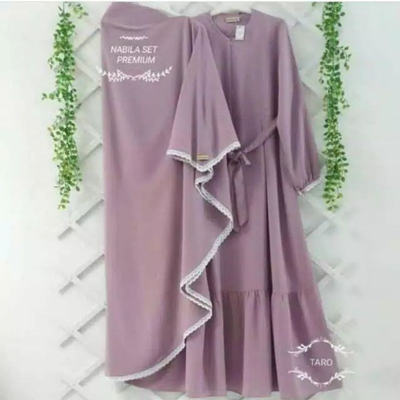 gamis nabila set moscrepe premium