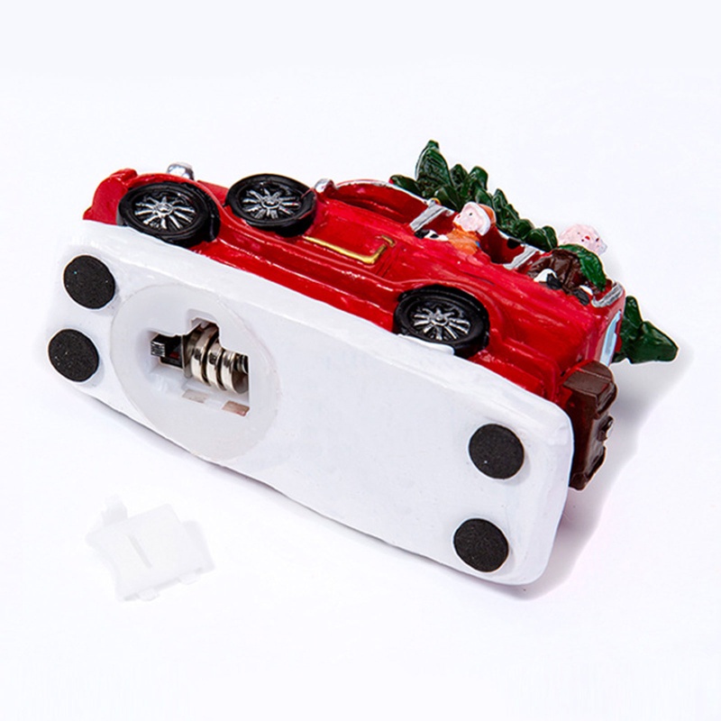 Zzz Miniatur Mobil Natal Bahan Resin Dengan Lampu LED Untuk Dekorasi Meja