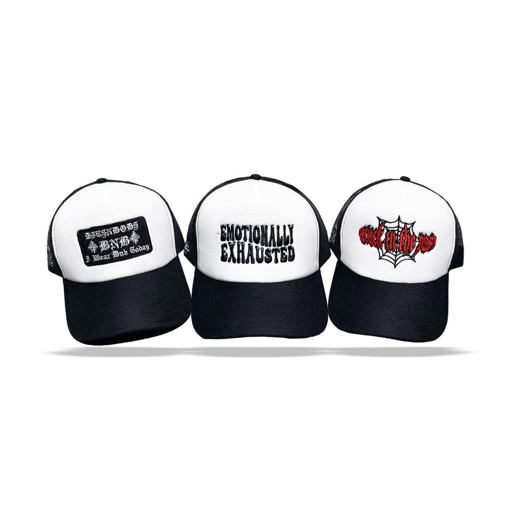 Bitsnbobs76 Trucker Caps Black White