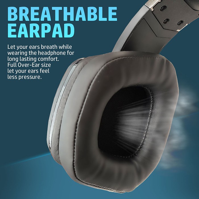 Headset Gaming HP H320GS The Real 7.1 Surround Blue LED USB Wired