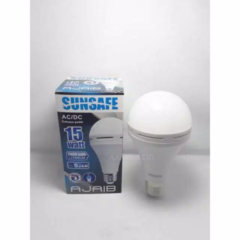 Lampu bohlam emergency sunsafe ajaib 15 watt