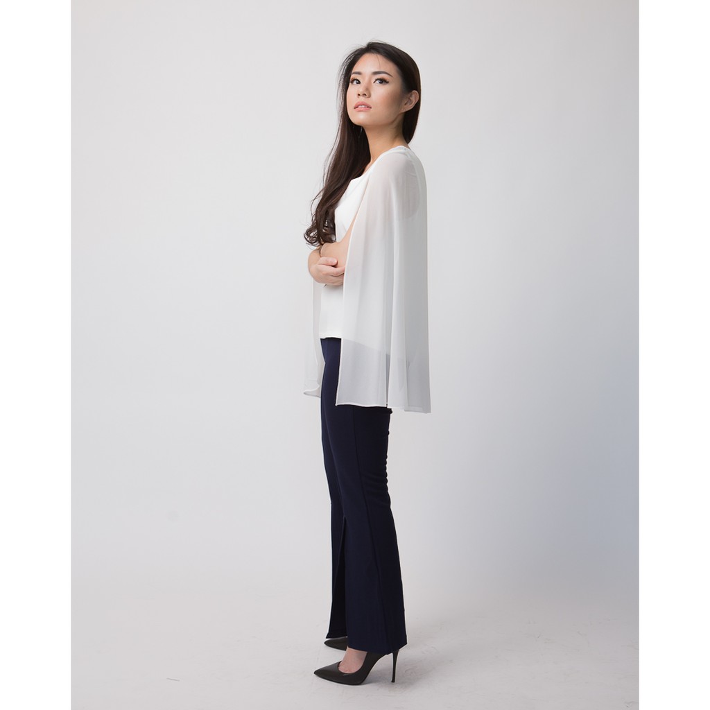 Atasan Semi Formal Blouse Cape Chiffon