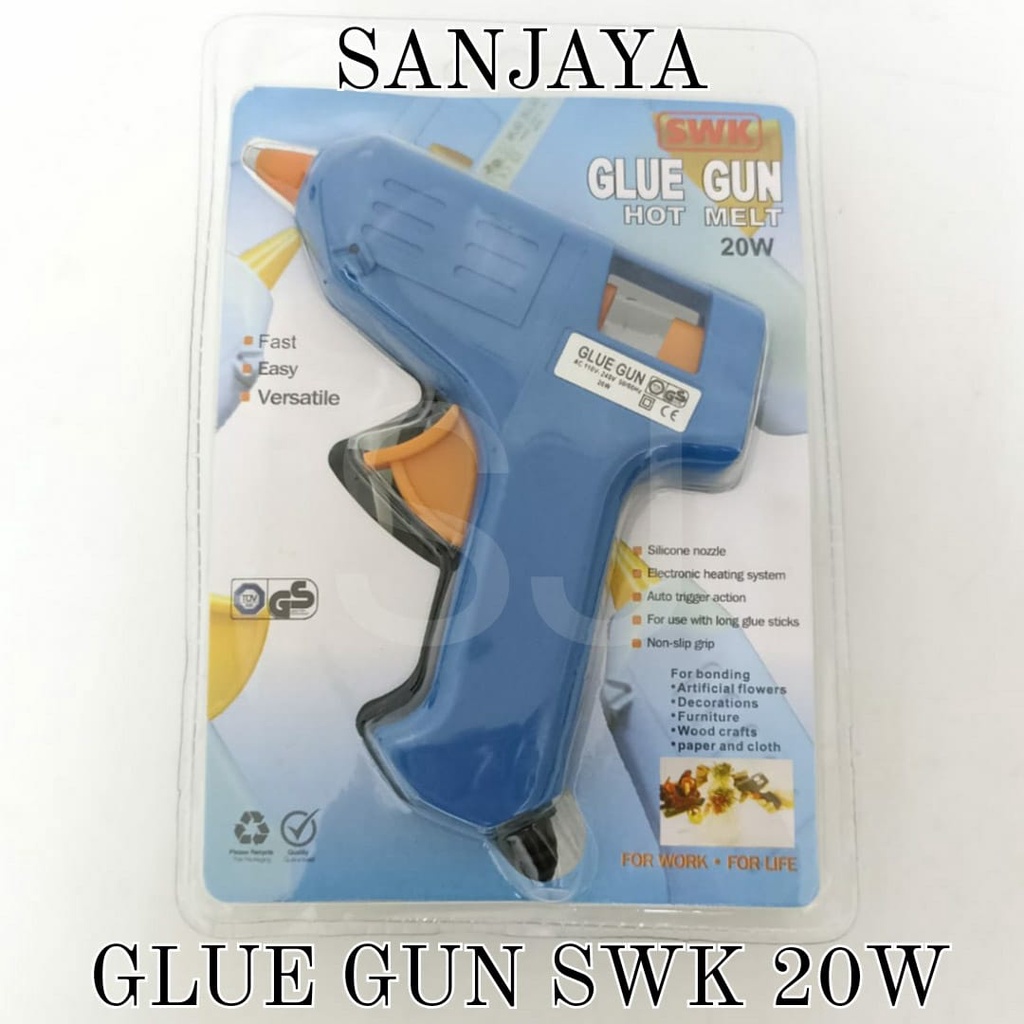 ALAT LEM TEMBAK / PISTOL LEM TEMBAK / LEM TEMBAK BAHAN KERAJINAN TANGAN / GLUE GUN SWK 20W &amp; 60W