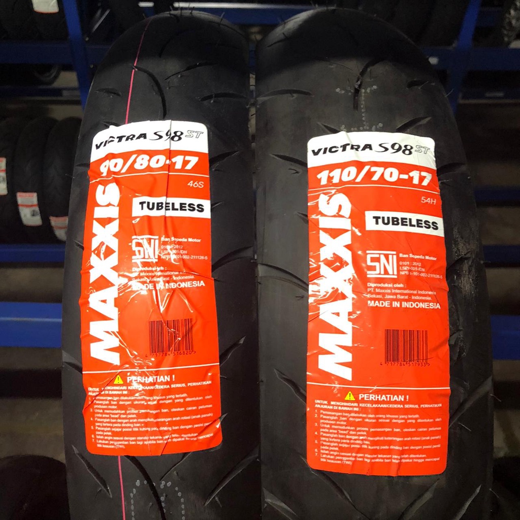 Paket ban motor sport Maxxis Victra 90 80 &amp; 110 70 17 S98ST