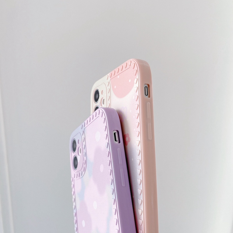 VIVO Soft Case Motif Bunga Ungu Untuk OPPO A83 A3S Realme C1 A7 A5S A12 A11K F9 A52 A92 A9 A5 A31 A53 A33 2020 A57 A39 Reno 5 6 4F 5 A15 A4 A5S A16 Y91