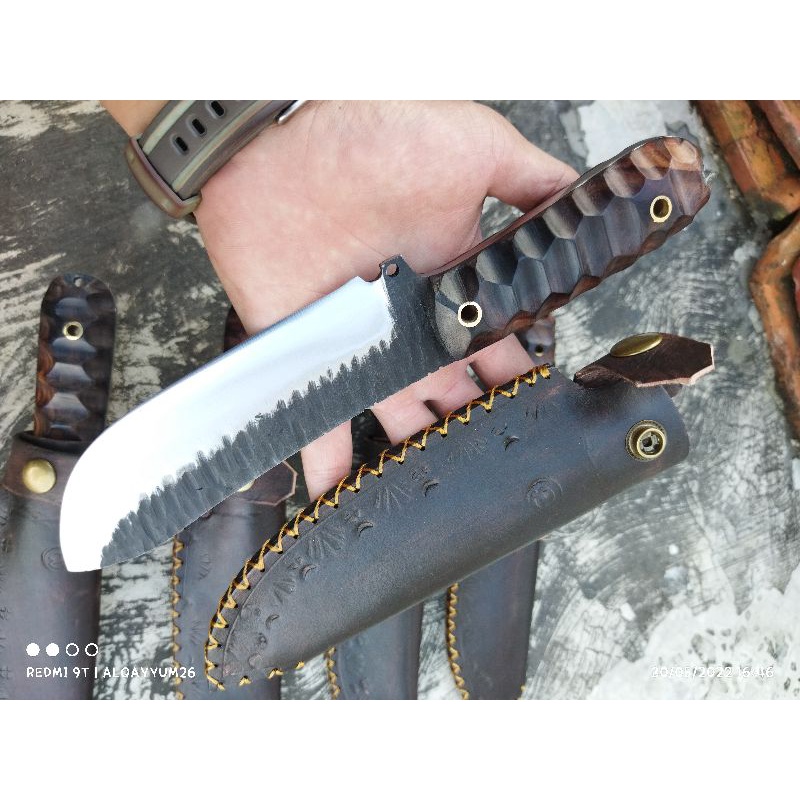 RB Nesmuk Bushcraft Survival Pisau Baja Fulltang 24cm
