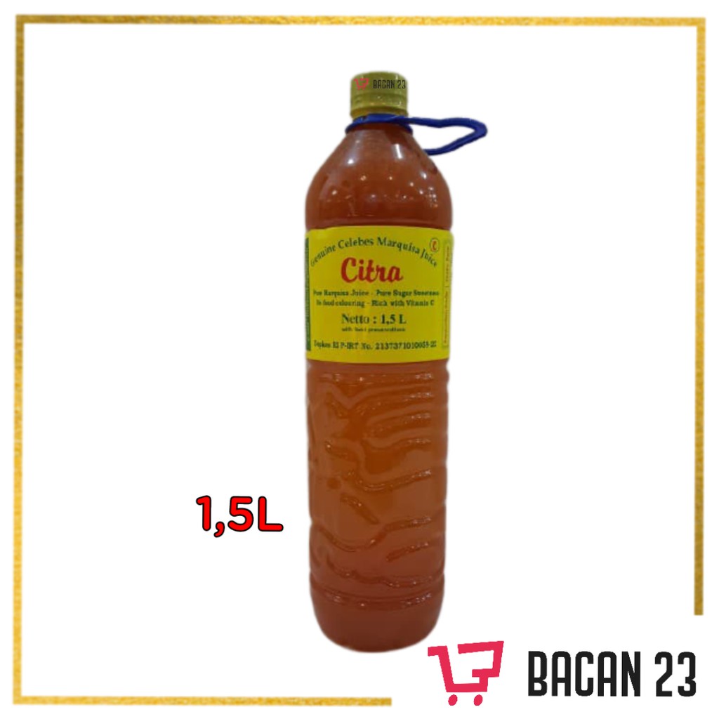 

Markisa Citra (1500ml) / Oleh Oleh Sirup Botol Khas Makassar / Bacan 23 - Bacan23