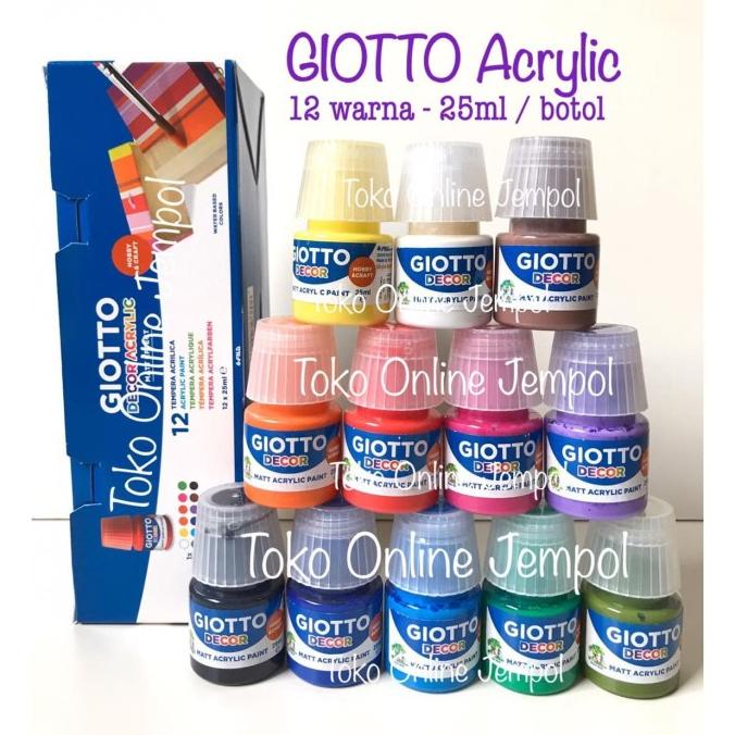 

ATK0660GT 25ml x 12 warna Giotto Dcor Acrylic 530600 Akrilik