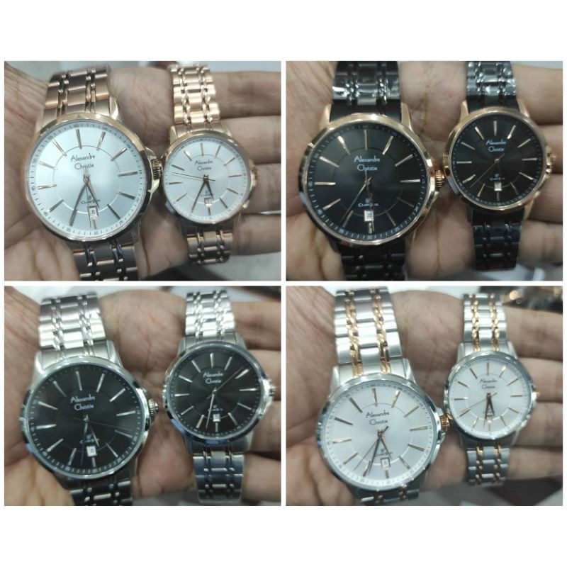 jam tangan alexandre christie ac8636 couple boleh perbiji 8636