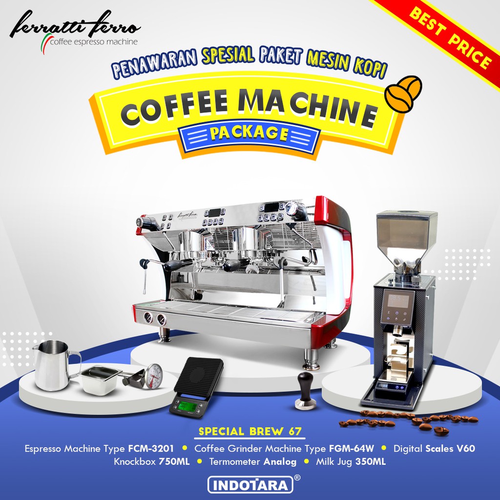 Paket mesin kopi Espresso Special Brew 67 - 68