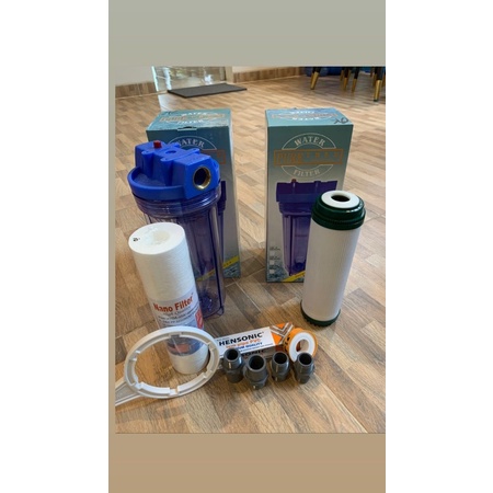 Paket 2 Tabung Filter Air Puretrex Filter air berpasir & Air Tinggi Zat besi