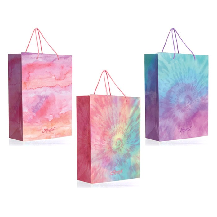 

Paket isi 3 Tas Kertas / Paper Bag Harvest Rainbow Tie Dye