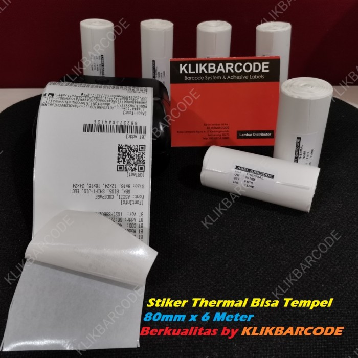 

PROMO STICKER LABEL THERMAL 80MM x 6METER (NO LINE/STICKER NYAMBUNG)74mm*6mtr
