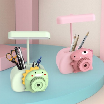 Lampu Meja Baca Belajar Portable Lucu Karakter Aesthetic LED Serutan pensil Desk Reading Lamp